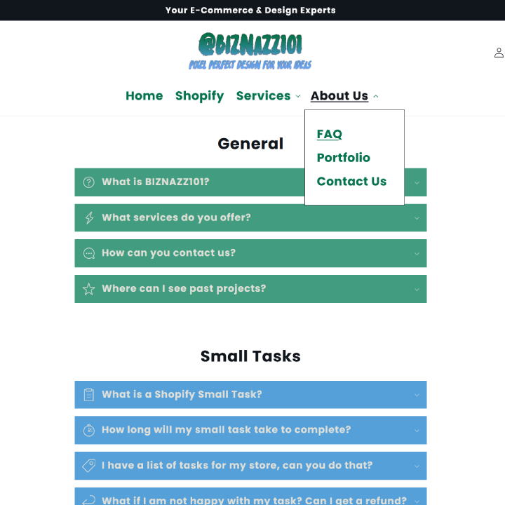 Add FAQ Page Template To Shopify