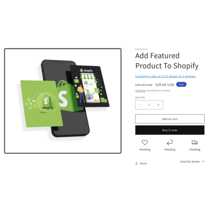 Add Featured Product To Shopify