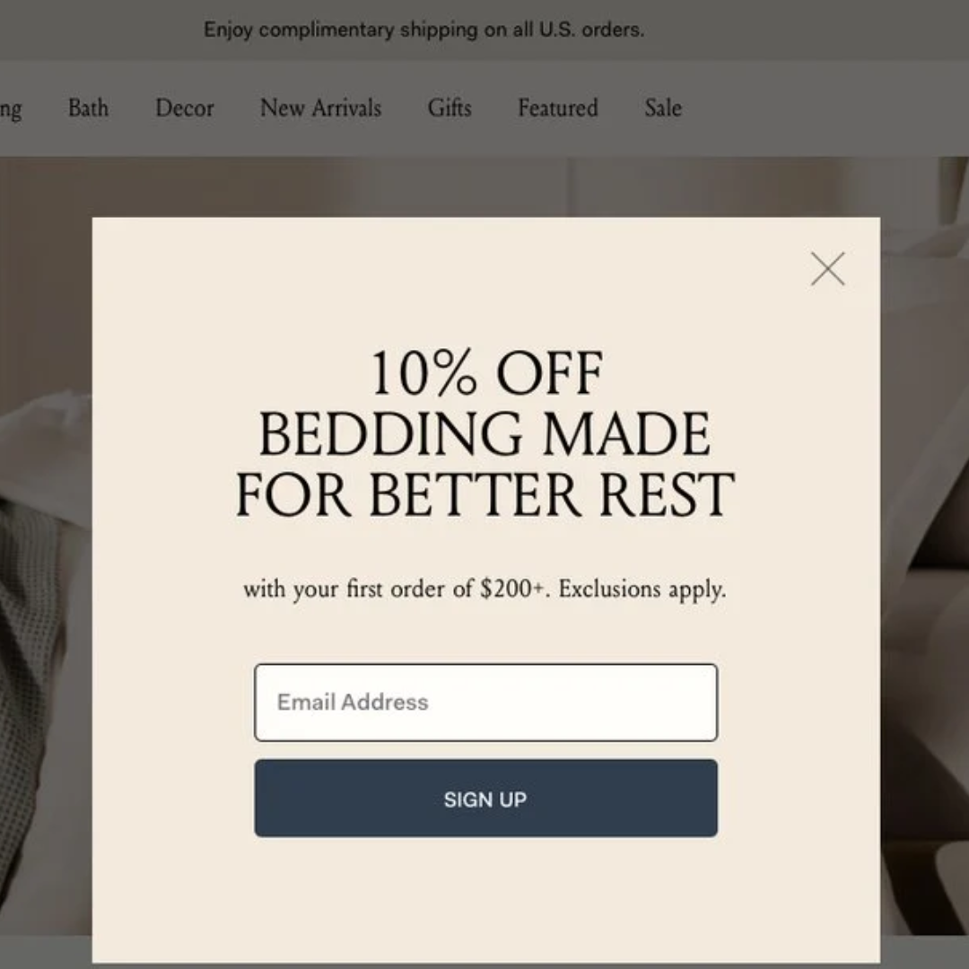 Newsletter Pop Up Design For Shopify Store