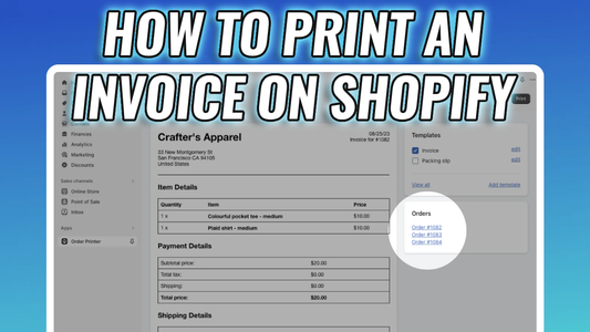 How to Print an Invoice on Shopify