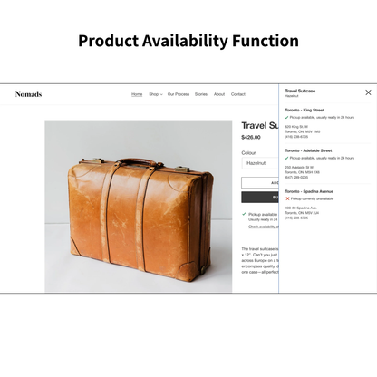 Add Product Availability Functionality Shopify