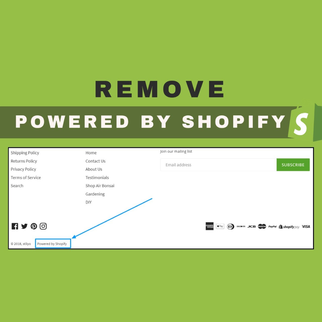 Remove "Powered By Shopify" Text
